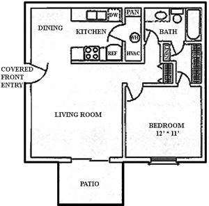One Bedroom / One Bath - 652 Sq. Ft.*